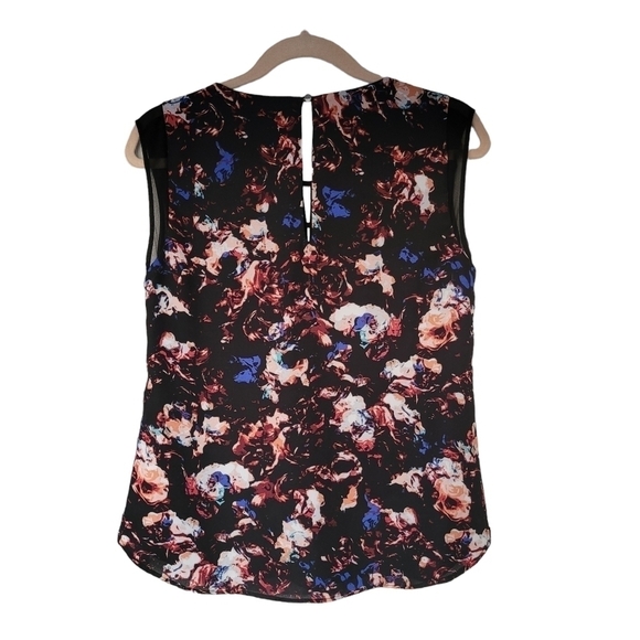 RW&CO Multicolour Cap Sleeve Blouse Abstract Floral Print - Picture 2 of 4